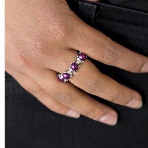 Paparazzi Ring ~ More Or PRICELESS - Purple stretch ring size 7-10